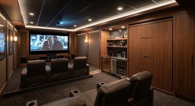 Case Study: A Lincoln Park Media Room That Also Hosts Poker Night and Sleeps Two