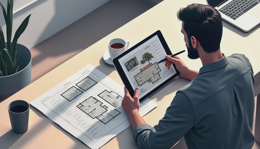 Visual context for floor plan maker