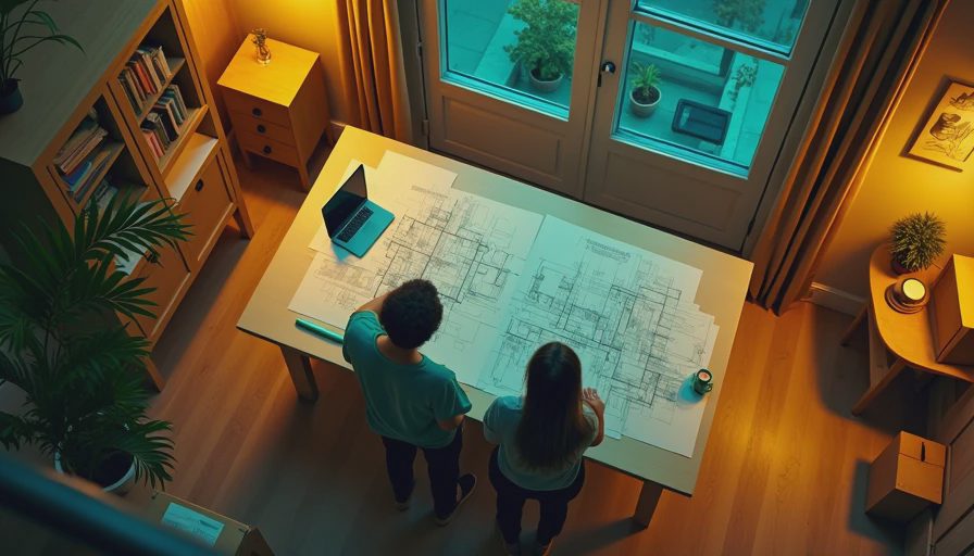 Visual context for house layout