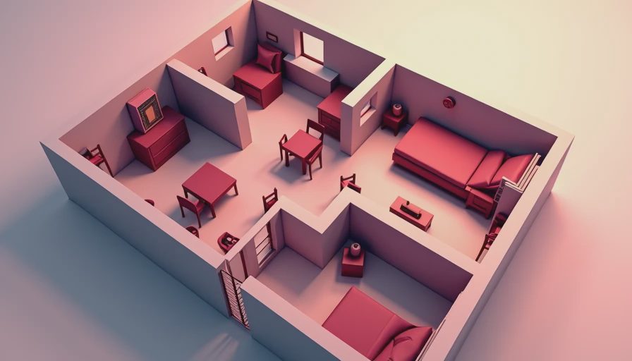 Illustration for 2 bedroom floor plans with basement