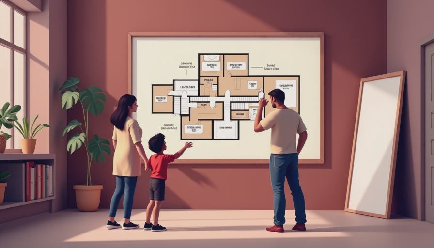 Visual context for 2 bedroom floor plans with basement