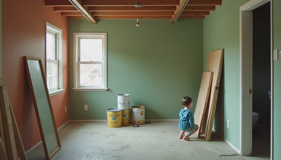 Visual context for basement renovation