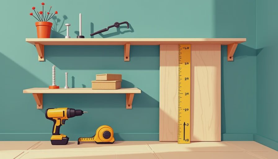 Visual context for diy garage shelves
