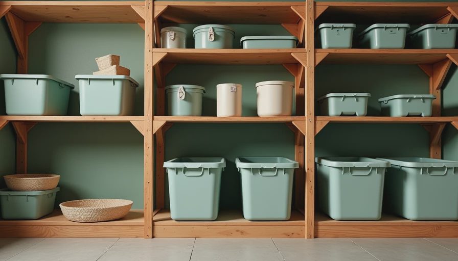 Illustration for diy storage shelves