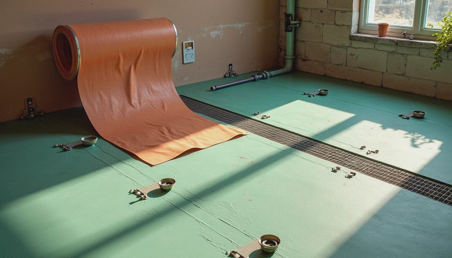 Visual context for waterproofing inside basement